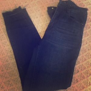 High waisted denim leggings